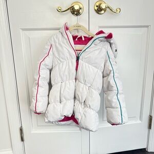 Snozu White Jacket with Pink and Blue Details